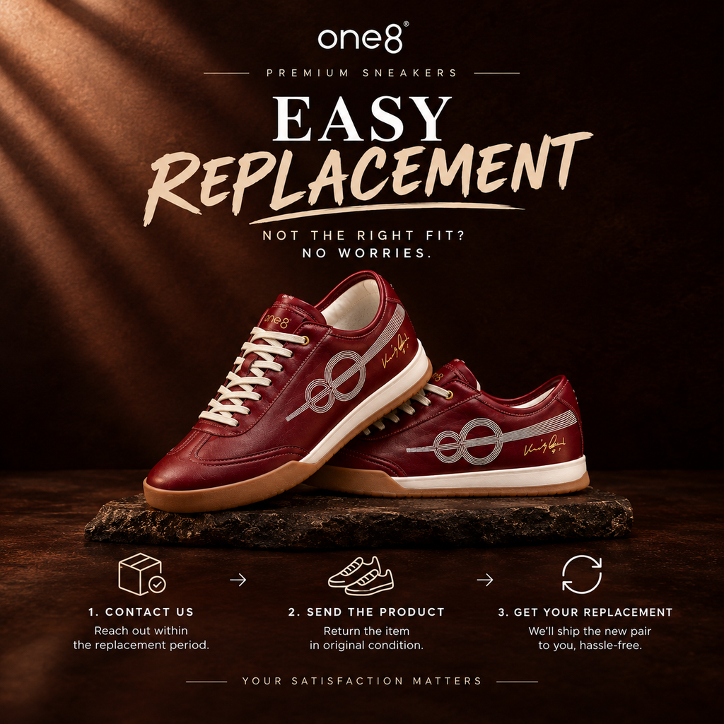 ONE8 Signature Burgundy Leather Sneakers